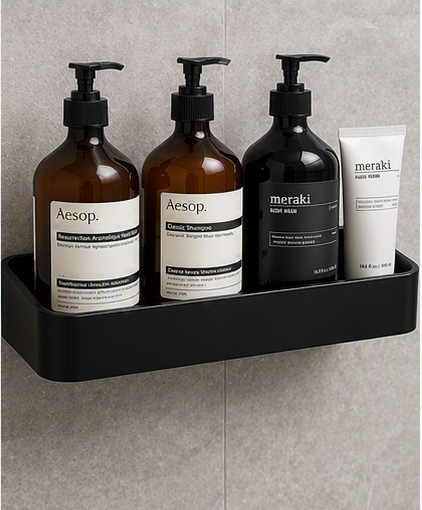 No-Drill Adhesive Wall Shelf – Twin Adhesive Mounts