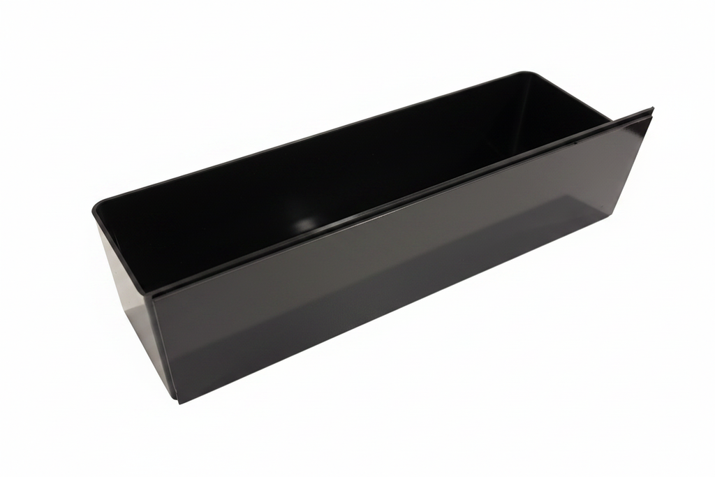 No-Drill Adhesive Wall Shelf – single strip mount on white background